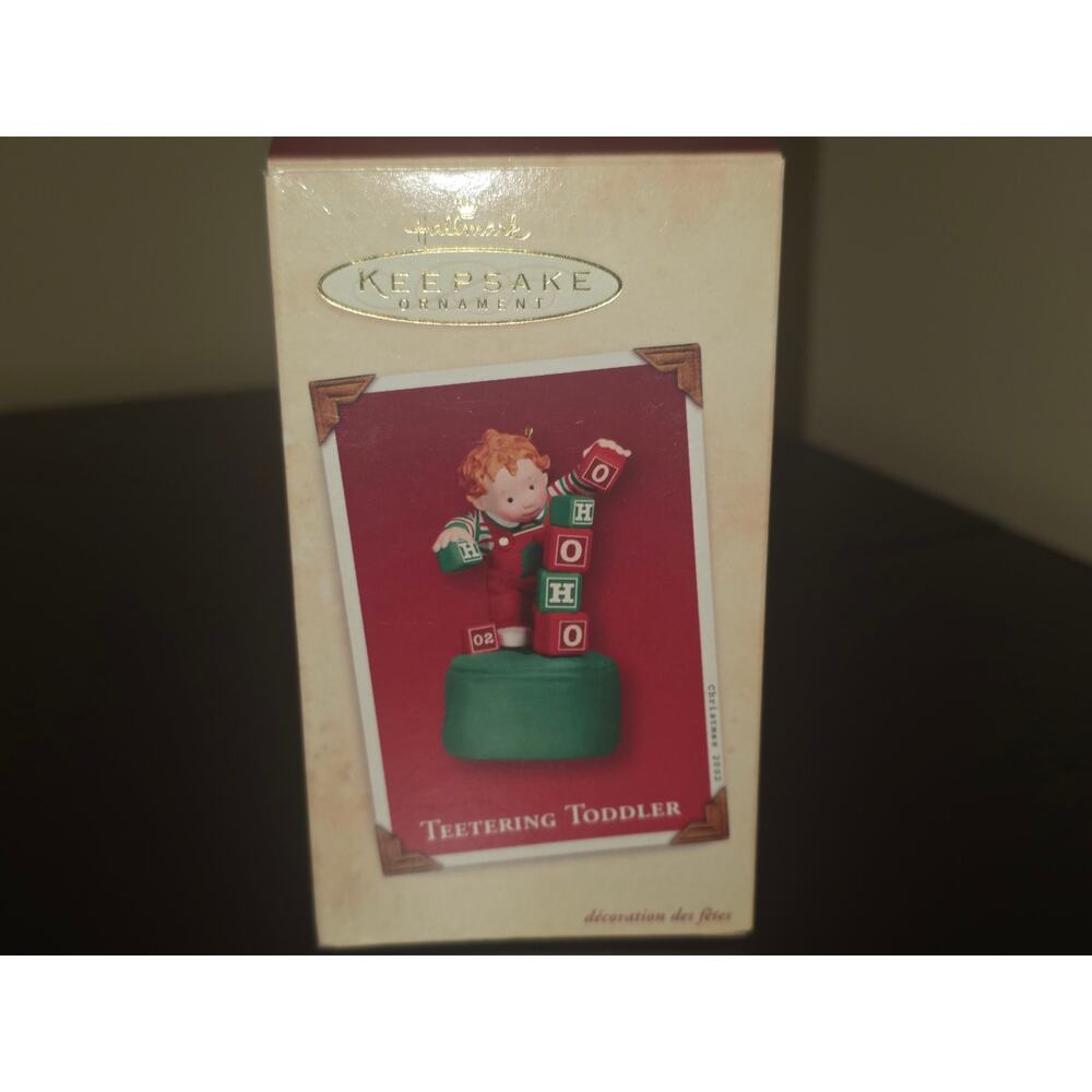 Hallmark Keepsake Teetering‎ Toddler Christmas Ornament 2002